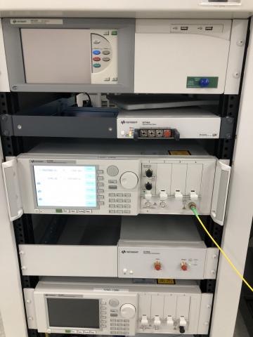 Keysight fiber laser and detector rack